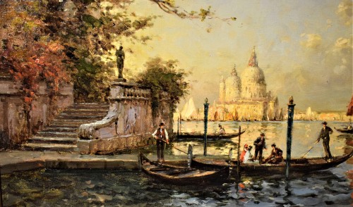  - Éloi-Noël Bouvard (1875 -1957) - Pair of Venetian views, Canal Grande and Basilica della Salute